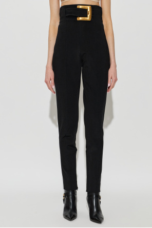 Balmain Spodnie z dekoracyjnym paskiem