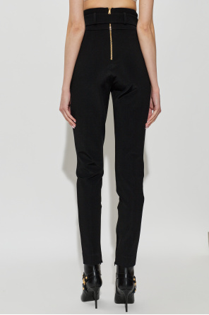 Balmain Spodnie z dekoracyjnym paskiem