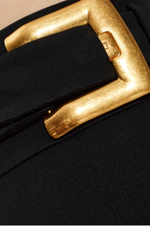 Balmain Spodnie z dekoracyjnym paskiem