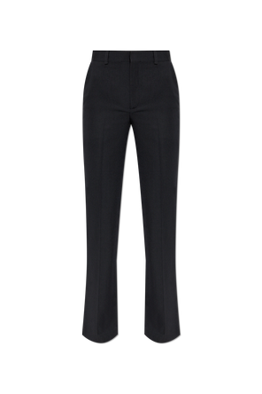 Wool pleated trousers