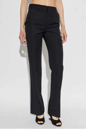 Balmain Pantalones de lana con raya marcada