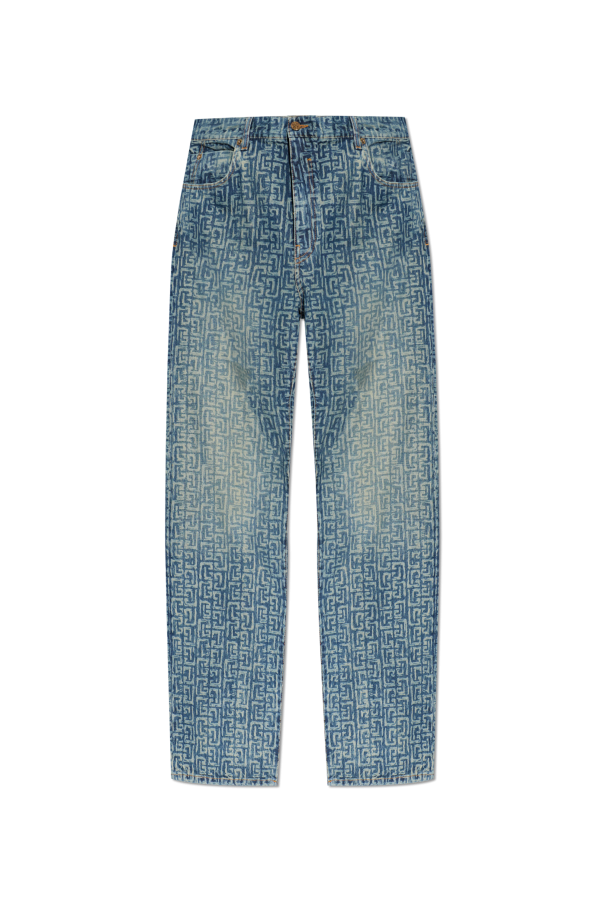 Jeans with monogram od Balmain