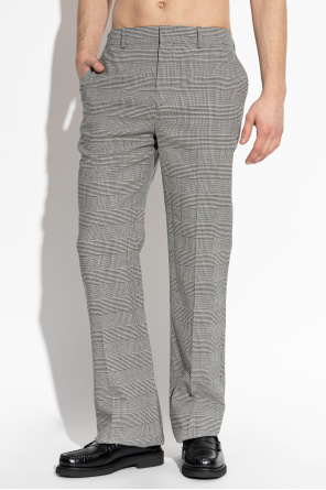 Balmain Wool trousers with houndstooth pattern