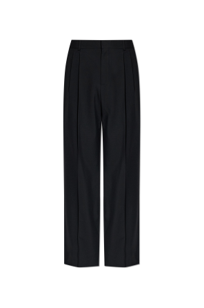 Wool trousers with crease