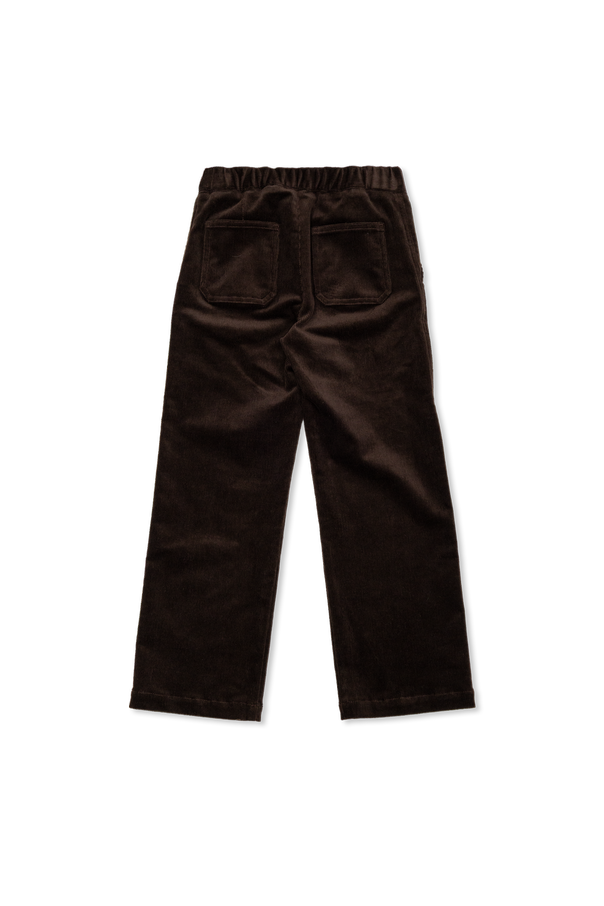 Golden Goose Kids Spodnie sztruksowe z wyszytym logo