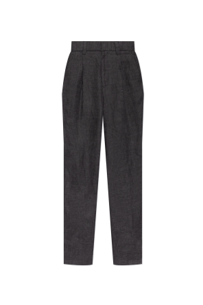 Linen pleated trousers