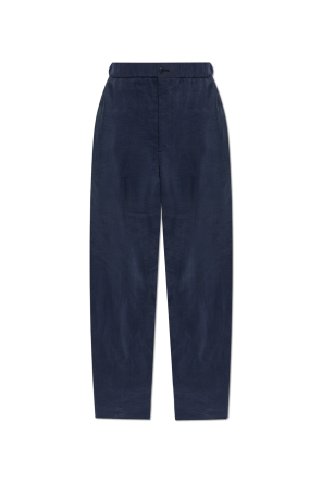 Jedwabne spodnie o luźnym kroju