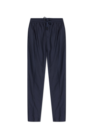 Trousers with stitching on the legs