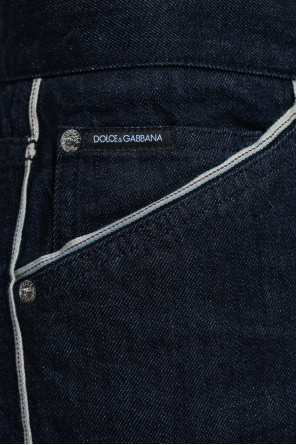 Dolce & Gabbana Jeansy z aplikacją z logo