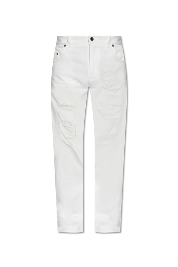 Jeans with vintage effect od handle dolce & Gabbana Kids stripe-trim track pants