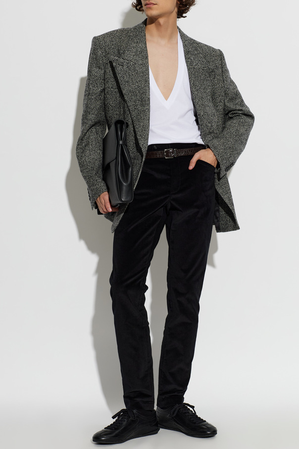 Dolce & Gabbana Pantaloni drepți din catifea