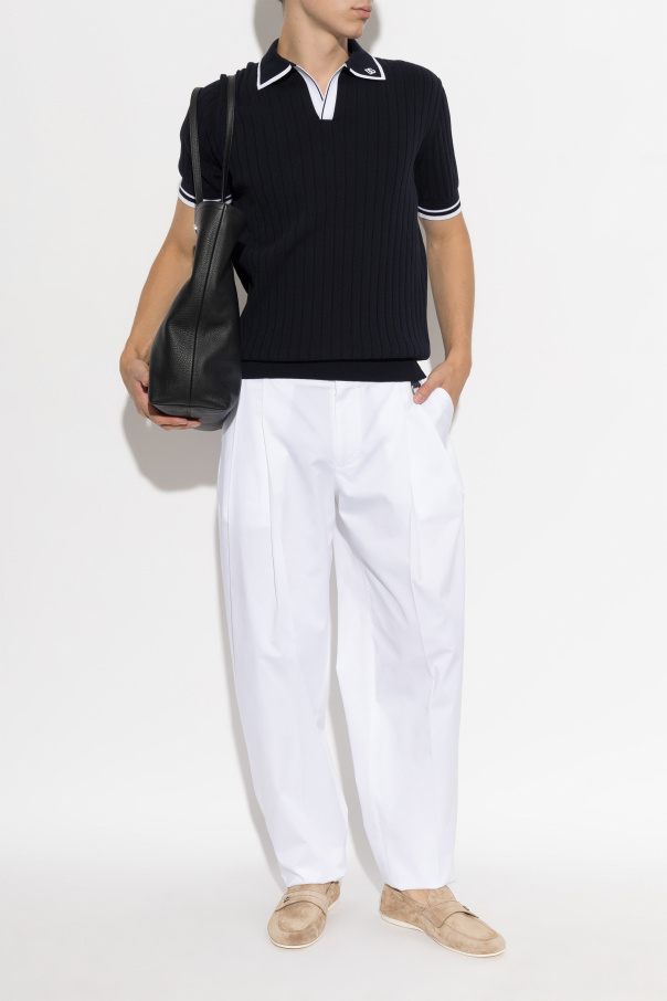 Dolce & Gabbana Cotton pleated trousers