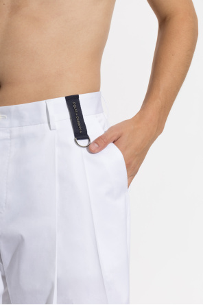 Dolce & Gabbana Cotton pleated trousers