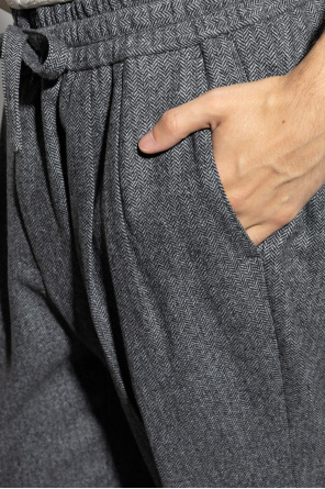 Dolce & Gabbana Spodnie w jodełkę