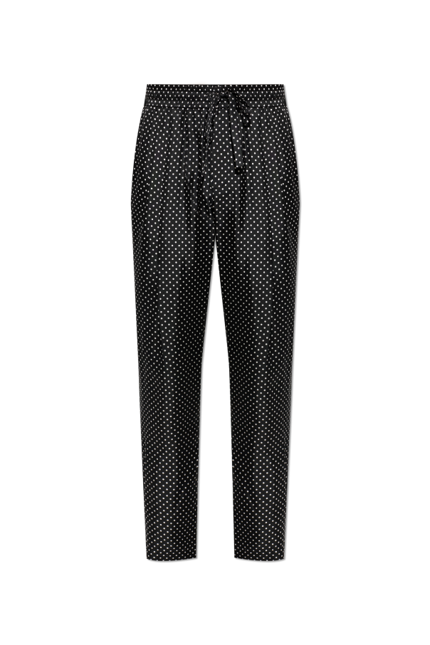 Silk polka-dot patterned trousers od Dolce & Gabbana