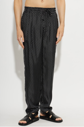 Dolce & Gabbana Silk polka dot pants