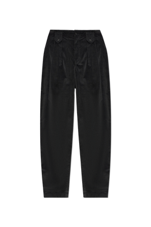 Samt-Hose mit Abnähern