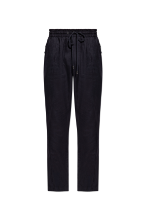 Trousers with topstitching