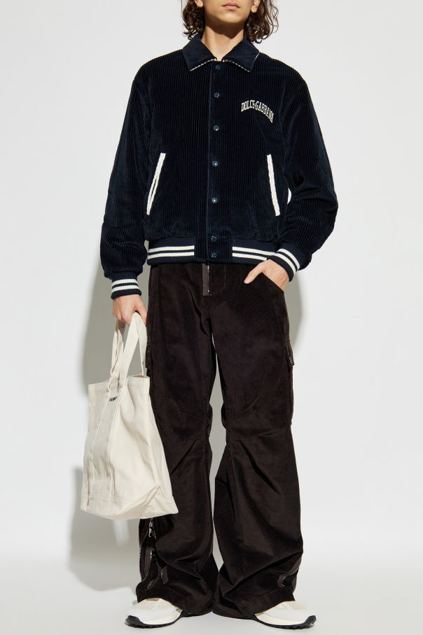 Dolce & Gabbana Sztruksowe spodnie typu `cargo`