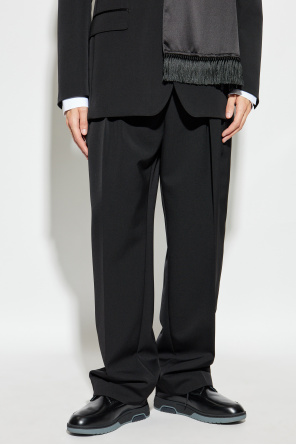 Dolce & Gabbana Pantalones de raya con franjas laterales de satén