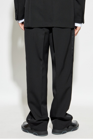 Dolce & Gabbana Pantalones de raya con franjas laterales de satén