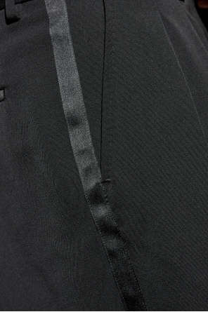 Dolce & Gabbana Pantalones de raya con franjas laterales de satén