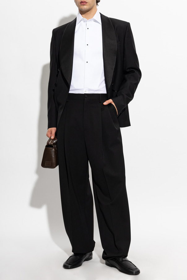 Dolce & Gabbana Pantalones de lana con pinzas