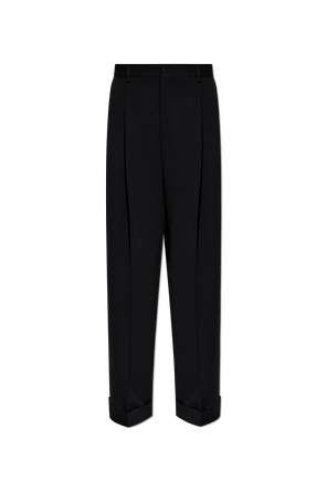 Pantalones de lana con pliegues