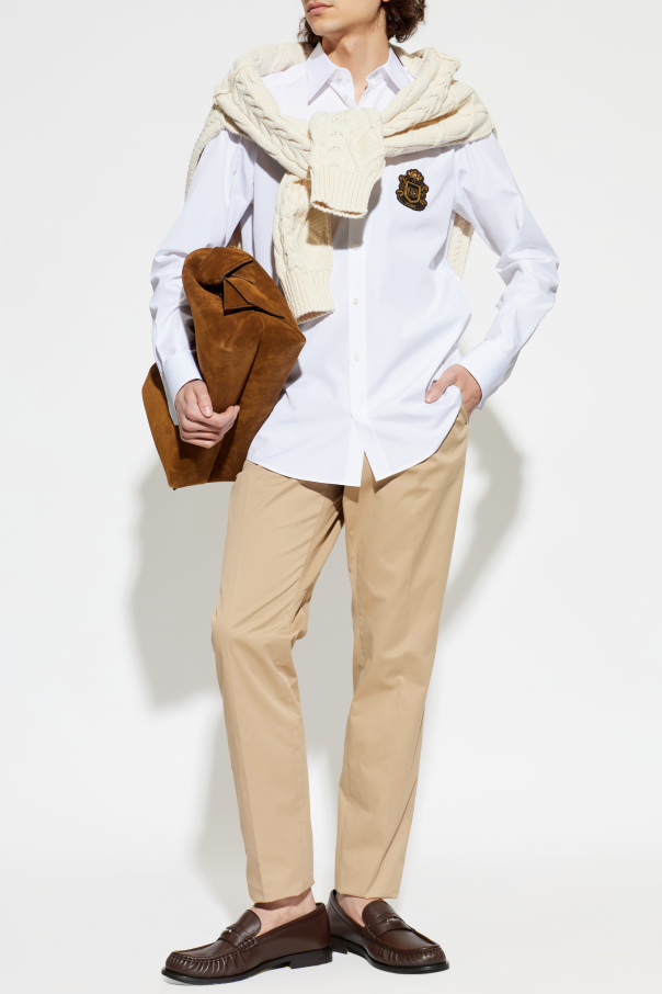 Dolce & Gabbana Cotton trousers with tapered legs