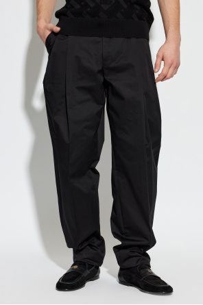 Dolce & Gabbana Cotton pleated trousers