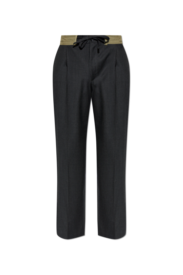 Wool trousers with drawstring waist od Dolce & Gabbana