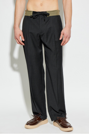 Dolce & Gabbana Wool trousers with drawstring waist