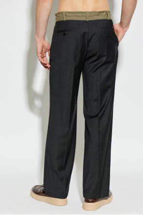 Dolce & Gabbana Wool trousers with drawstring waist