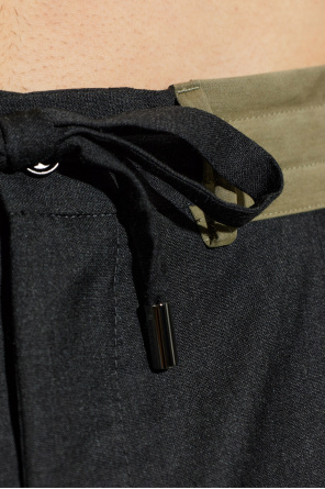 Dolce & Gabbana Wool trousers with drawstring waist