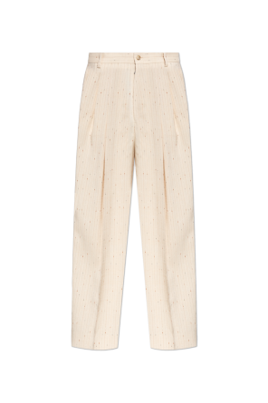 Striped pattern trousers