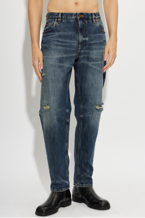 Dolce & Gabbana Jeansy z efektem vintage