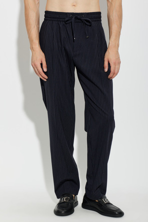 Dolce & Gabbana Pantalones de lana con diseño de rayas