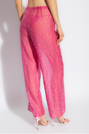 Oseree Crystal-embellished trousers