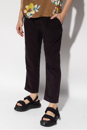 AllSaints linen trousers with turn up cuffs