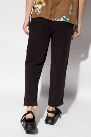 AllSaints linen trousers with turn up cuffs