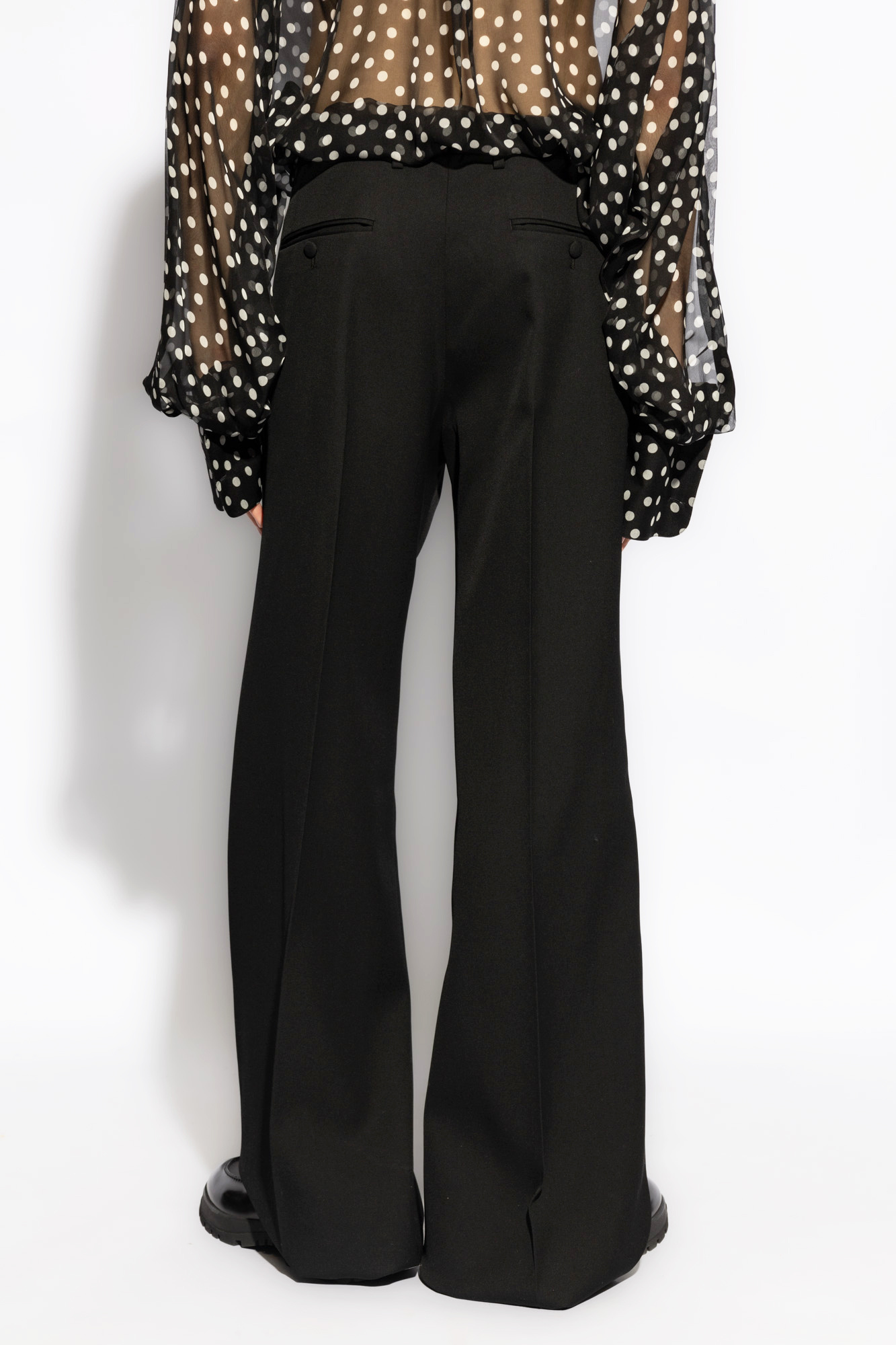 Dolce & Gabbana Wool cut-out trousers