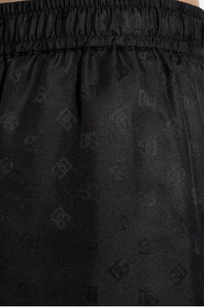 Dolce & Gabbana Silk shorts with monogram