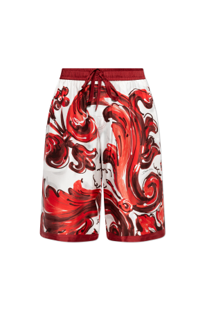 Shorts de seda con estampado `Majolica`