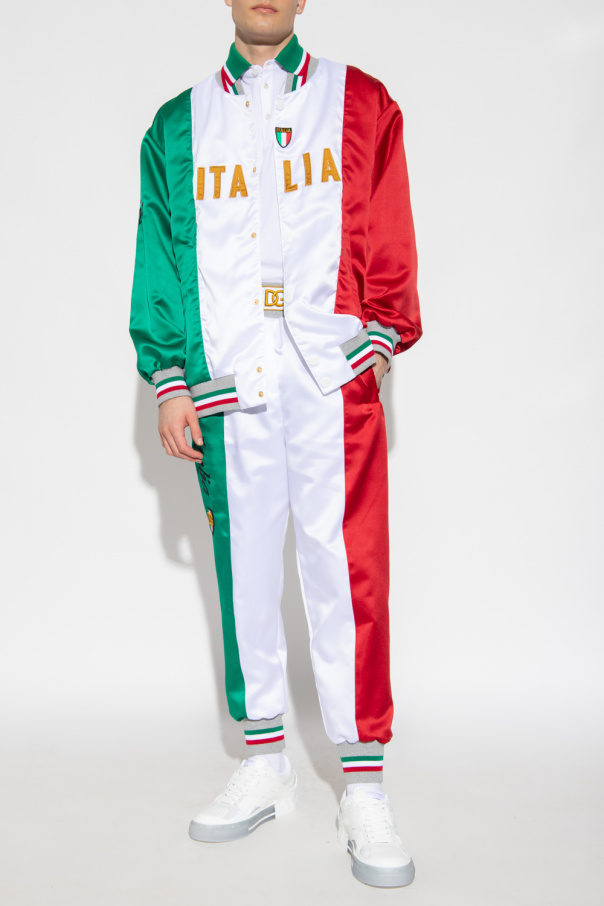 Dolce & Gabbana Satynowe spodnie Fit ‘jogger’