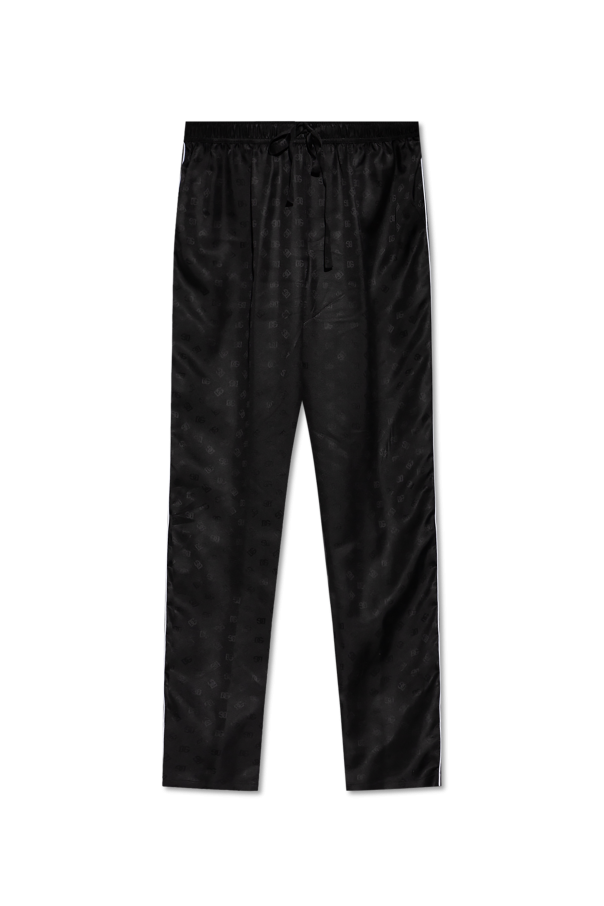 Dolce & Gabbana Silk trousers with monogram