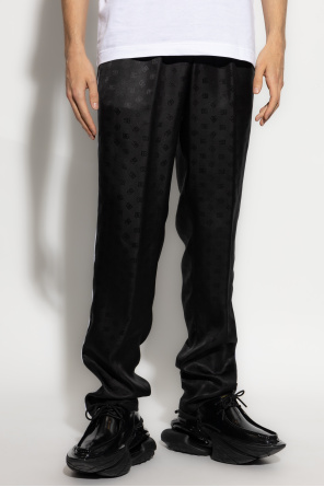 Dolce & Gabbana Silk trousers with monogram
