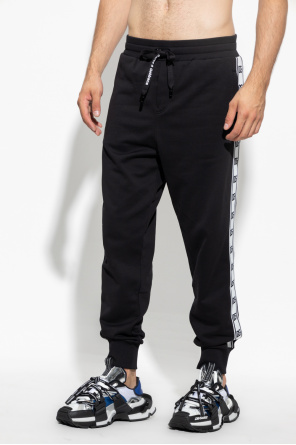 dolce gabbana palermo tecnico dg logo embossed belt bag item Sweatpants with side stripes