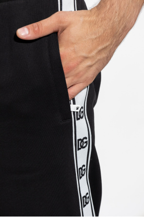 dolce gabbana palermo tecnico dg logo embossed belt bag item Sweatpants with side stripes