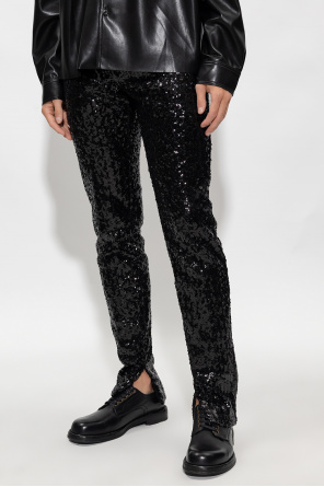 Dolce & Gabbana Scuba trousers with decorative trims