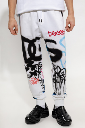 Dolce & Gabbana Kids logo graphic-Box cotton T-shirt Boxed sweatpants
